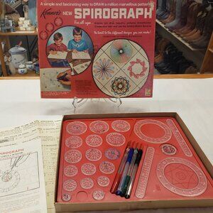 Kenner 1970's Spirograph only missing one tiny disc need fresh pens vintage